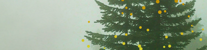 Green Christmas Tree speaks to sustainable holiday card practices.